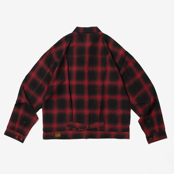 Ombre Plaid Tracker Jacket