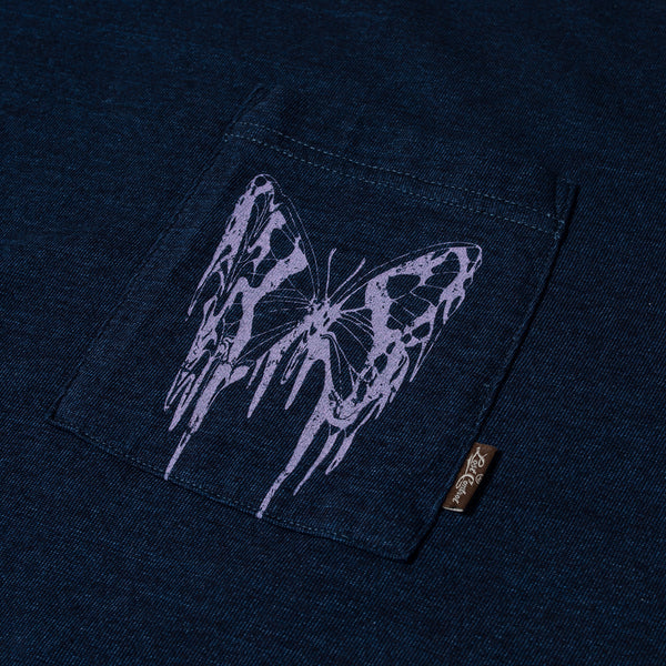 9oz L/S Indigo Pocket Tee