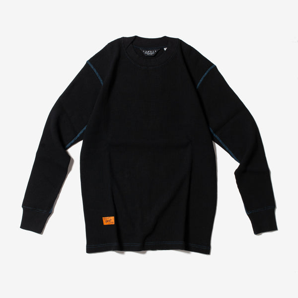 Organic Waffle LS Pullover -Plain-